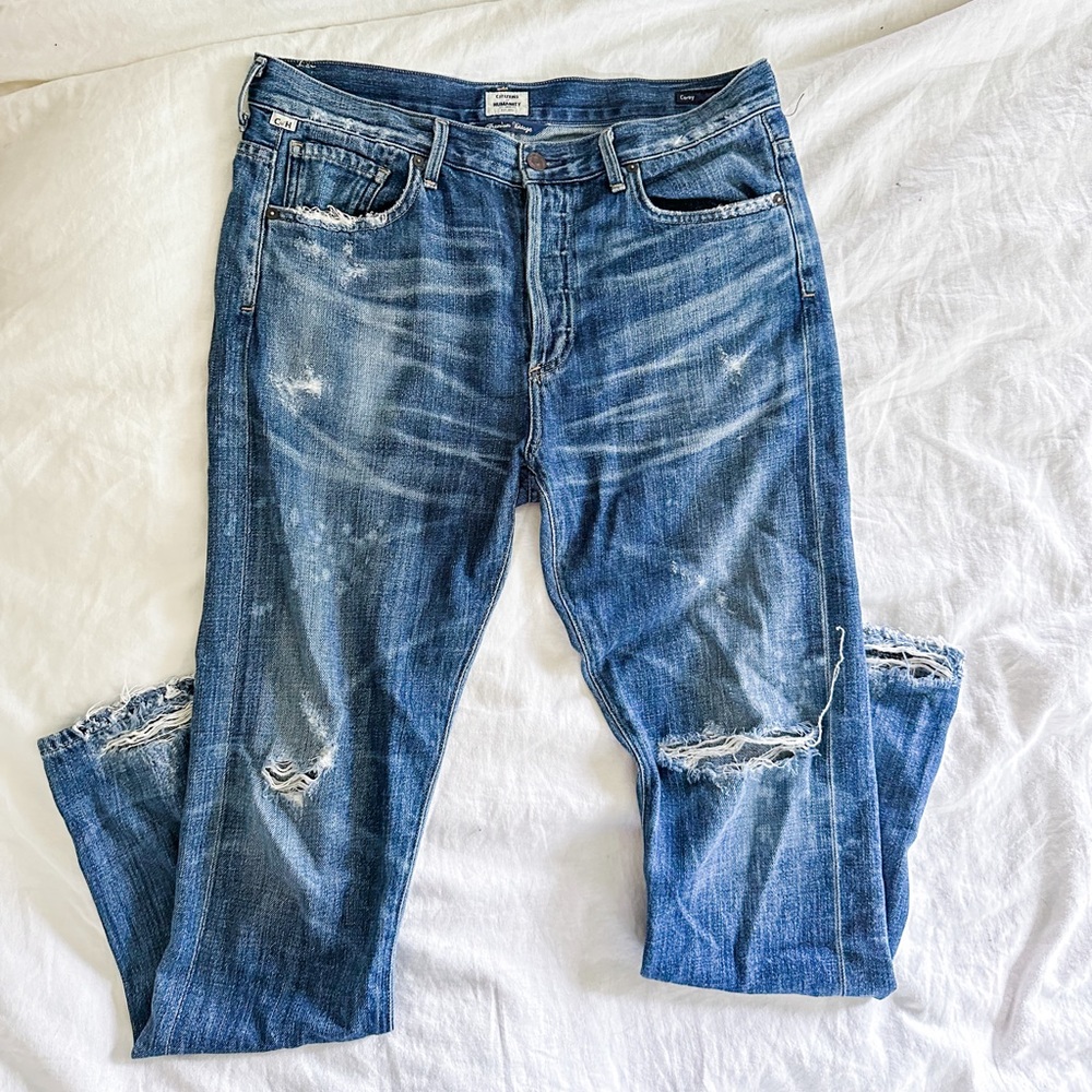 Citizens Of Humanity Blue Boyfriend Jeans - Picture 4 of 7